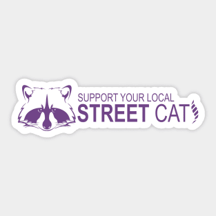 street cats_raccoon2 Sticker